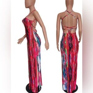 Dress Strappy multicolor NWT